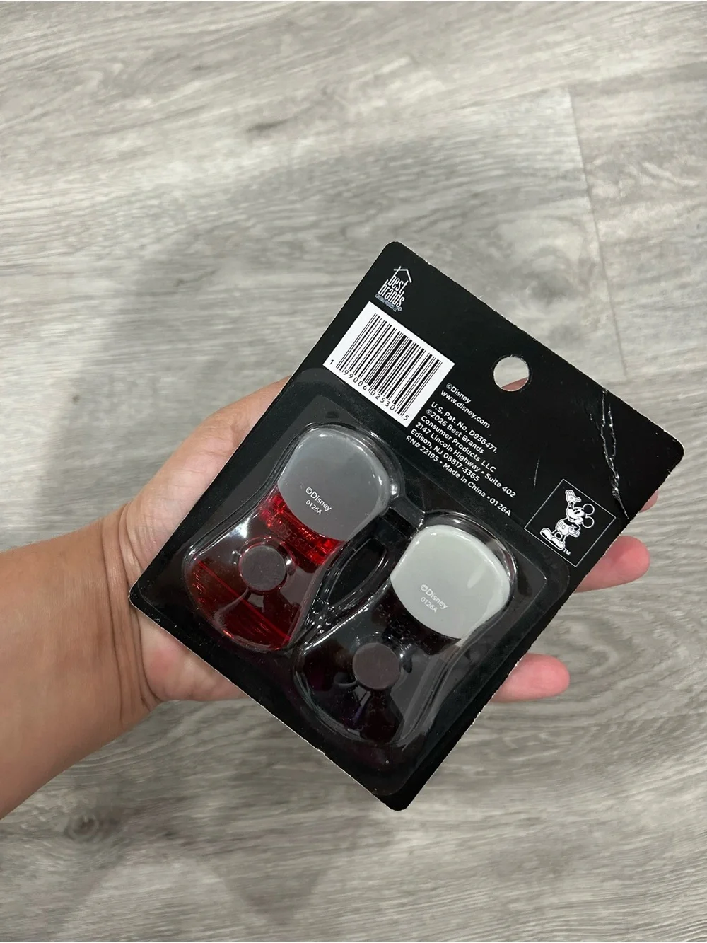 Disney Mickey Mouse Magnetic Bag Clips - Black & Red